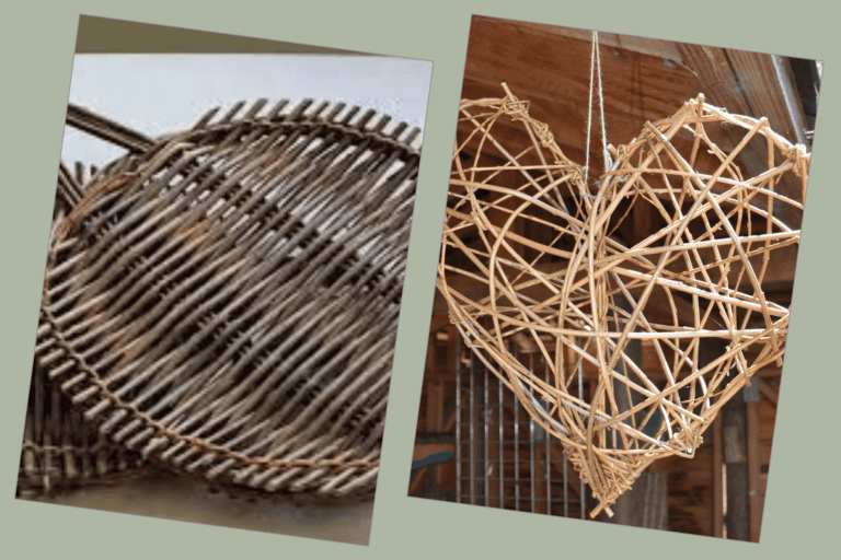 A workshop learning to weave either a Willow Heart or Platter.