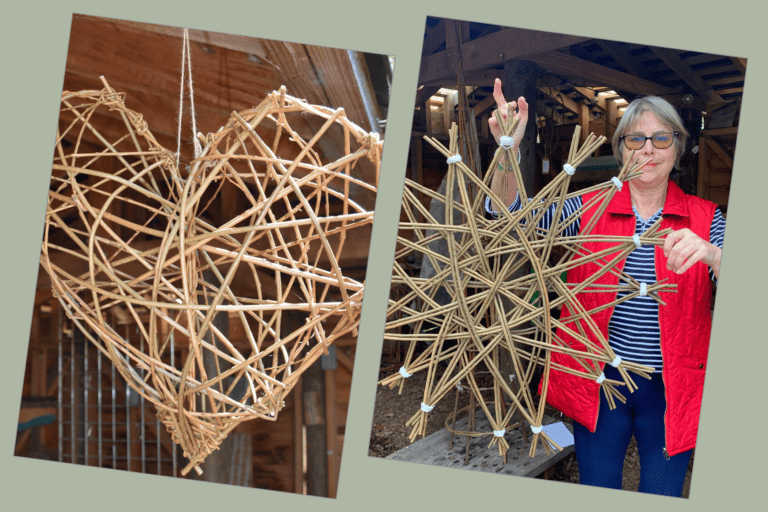 Workshops to make a Willow Heart or Swedish Star